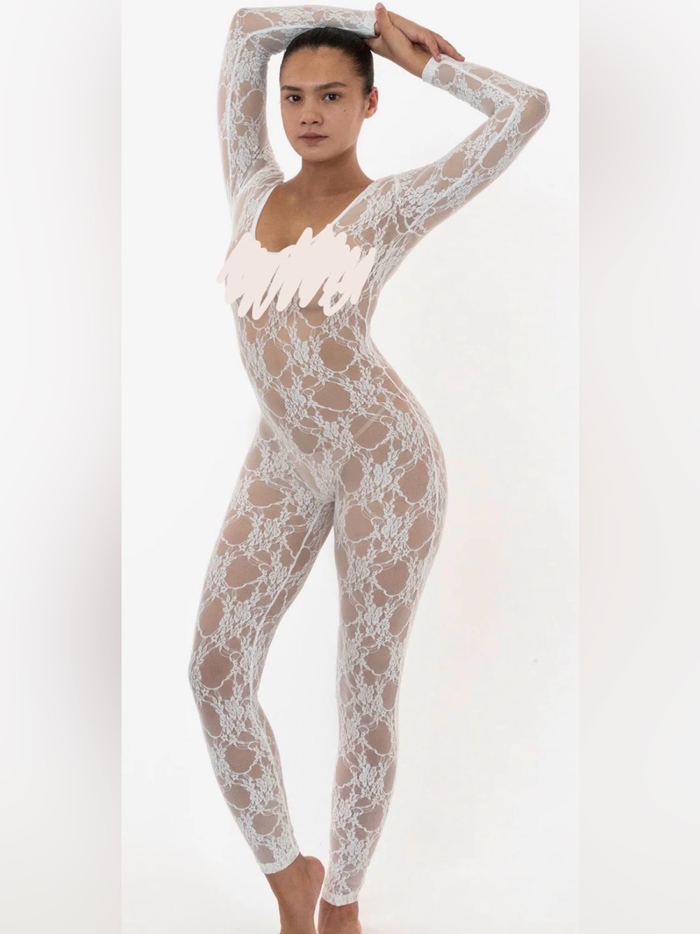 Los Ángeles apparel full body lace unitard bodysuit M